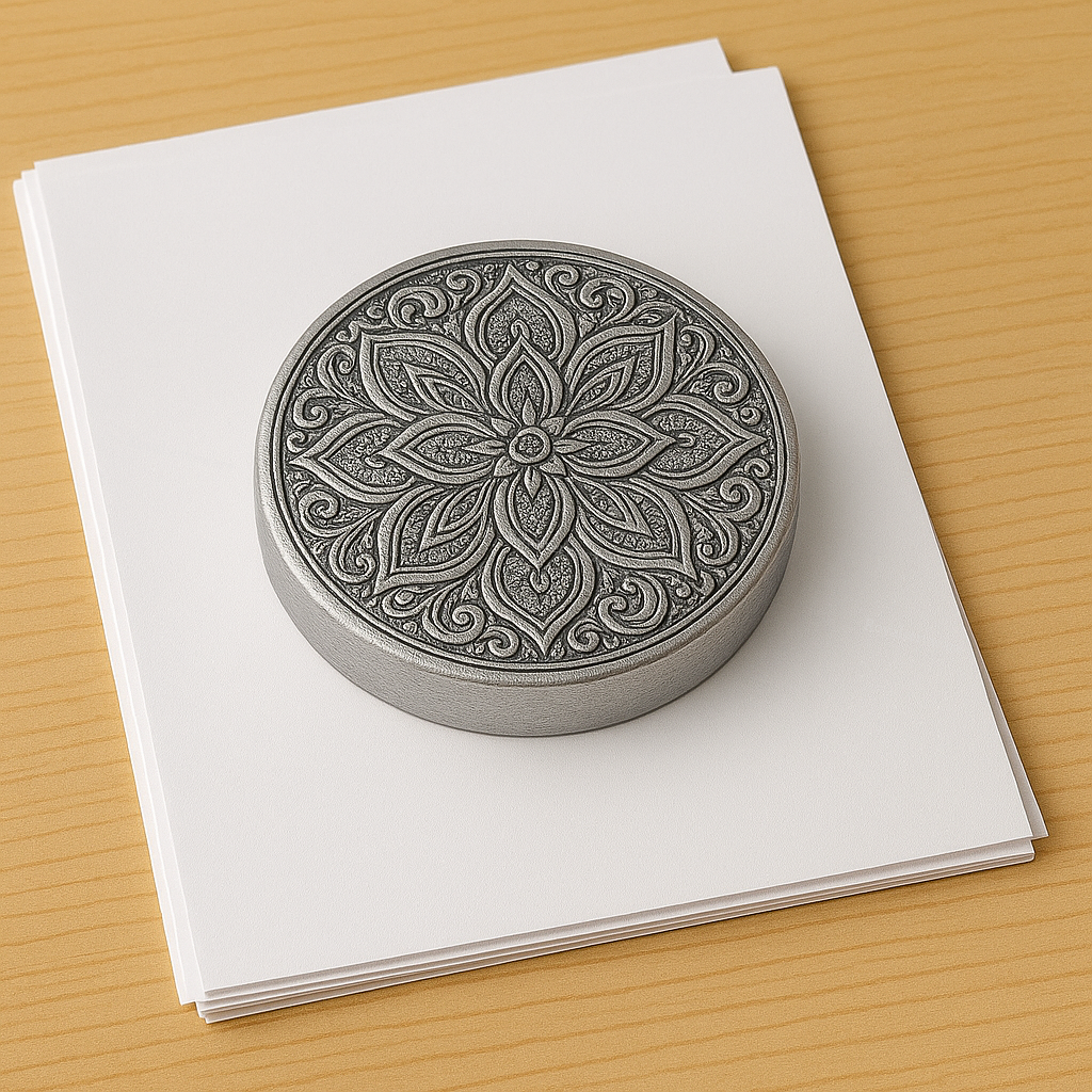 Silver executive desk set 5 pcs