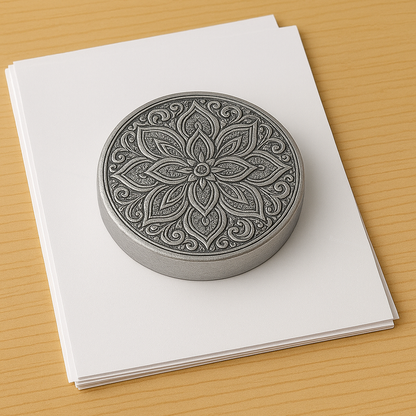 Silver executive desk set 5 pcs