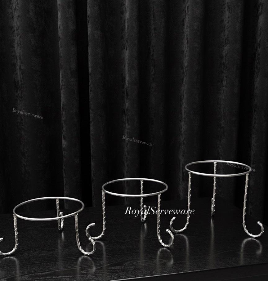 Platter stands silver
