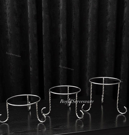 Platter stands silver