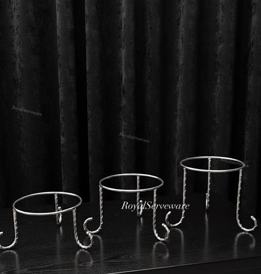 Platter stands silver