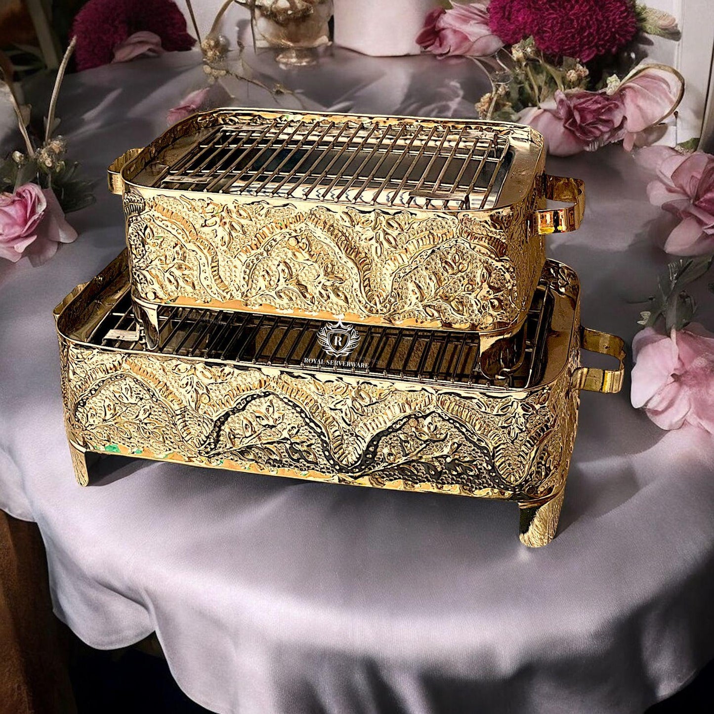 Brass bbq Serving Grill