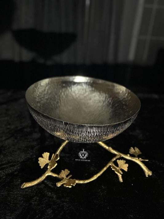 Grand butterfly bowl silver