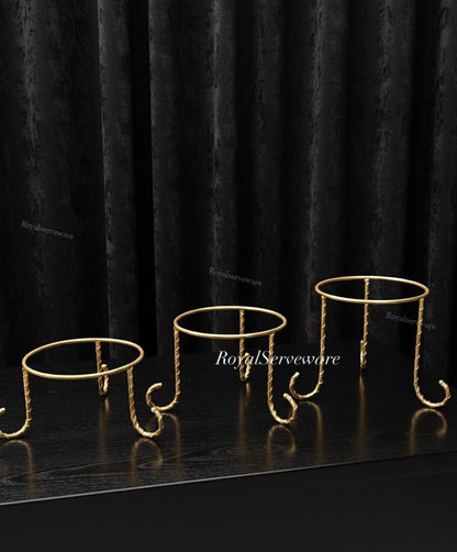 Platter stands silver