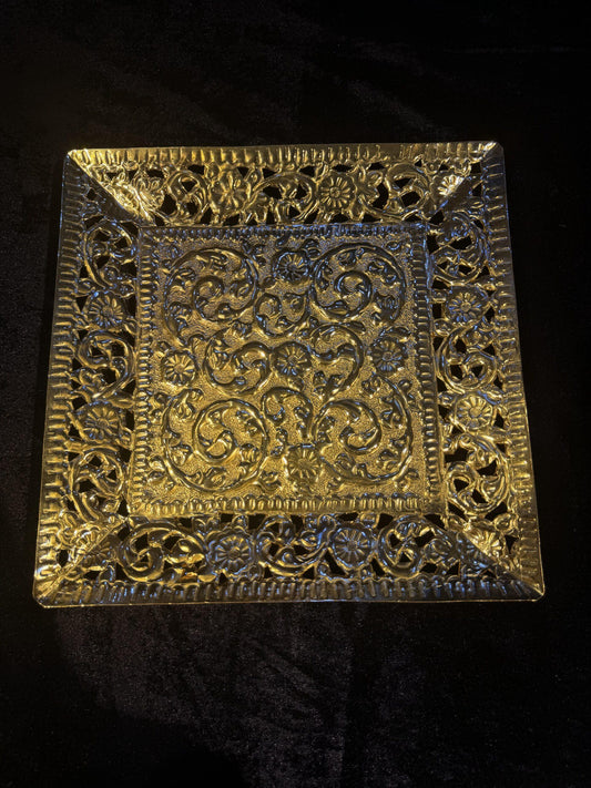 Square brass tray