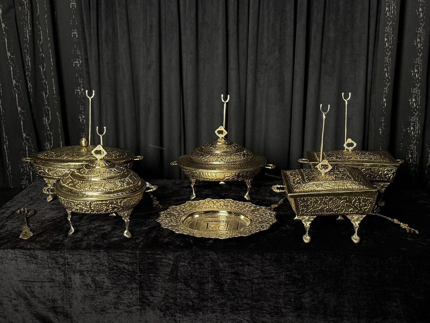 6 pcs cutwork dish set