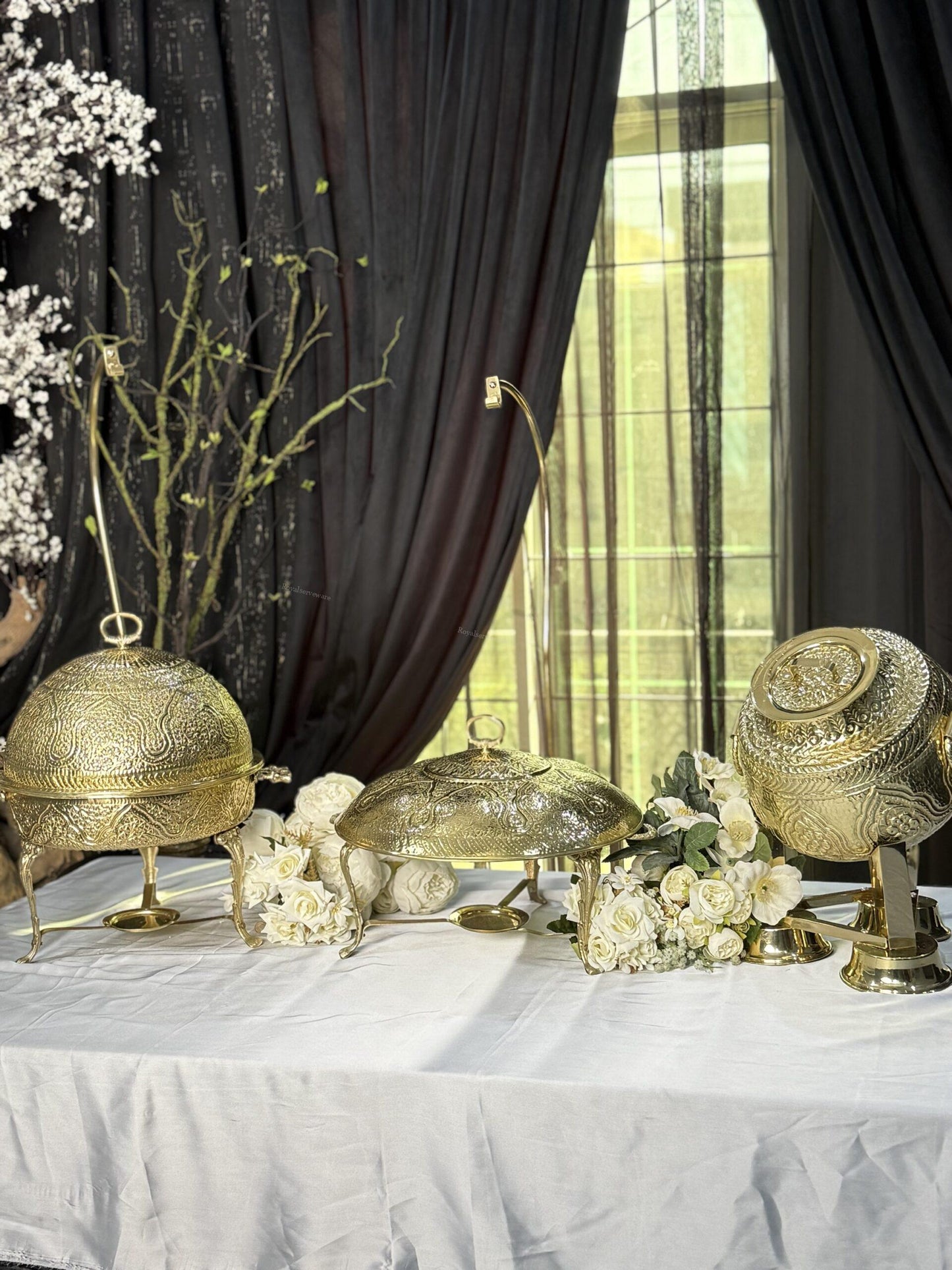 Brass set of three