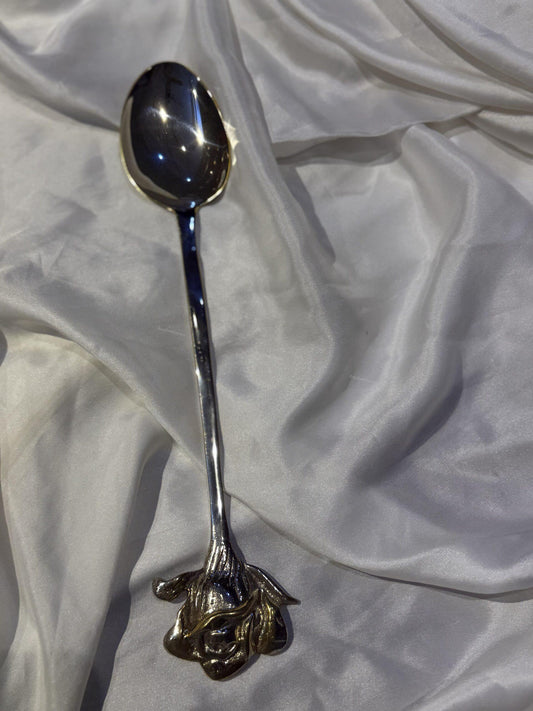 Large spoon silver brass