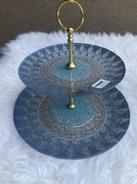 Turkish silverina pastry platter