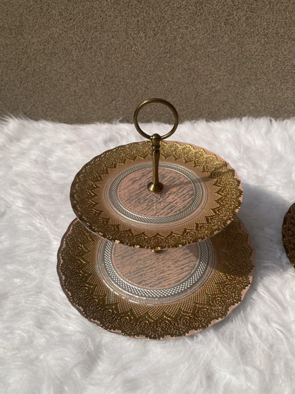 Turkish glass pastry platter