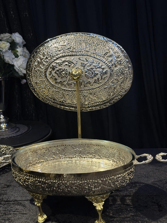 Small ov cutwork dish