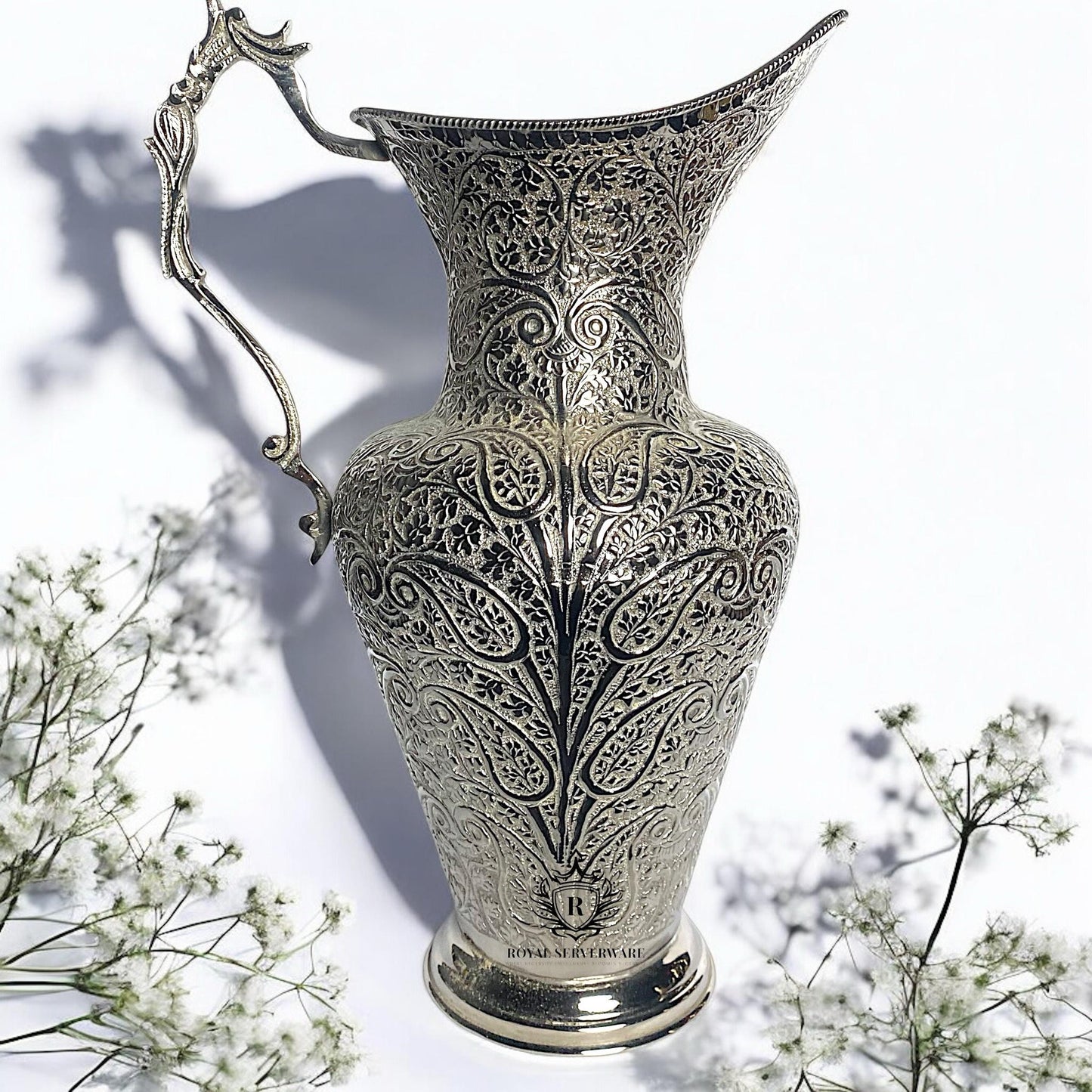 Silver brass jug