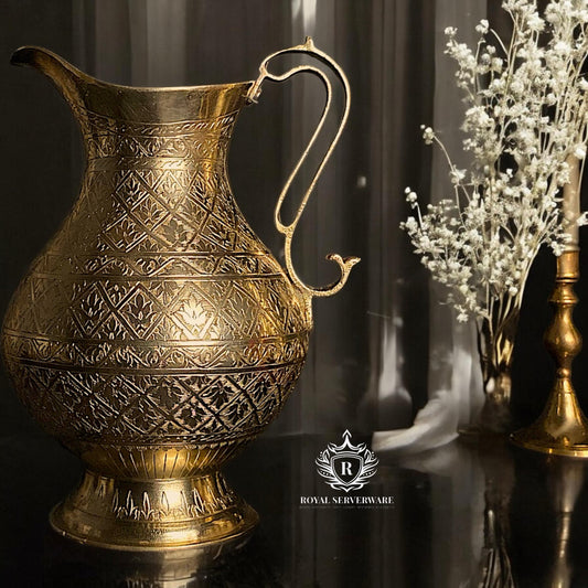 Brass kalamkari work jug