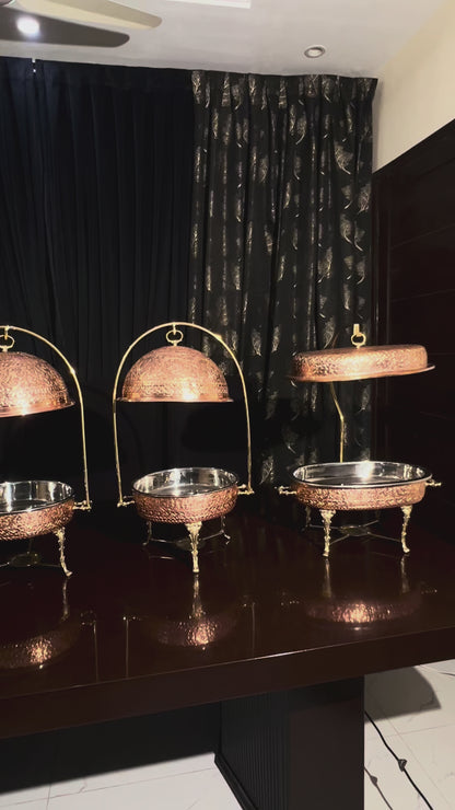 Copper buffet set