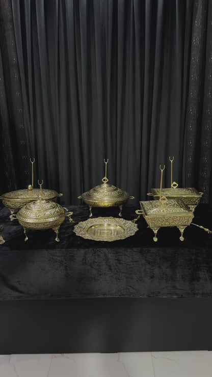 6 pcs cutwork dish set