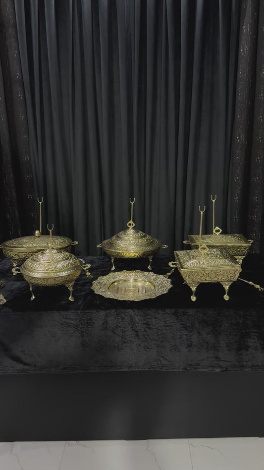 6 pcs cutwork dish set