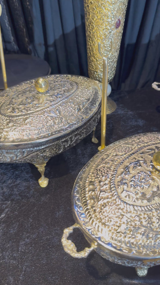 Set of 6 cutwork dishes