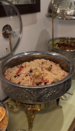 Glass lid brass silver handi - Image 2