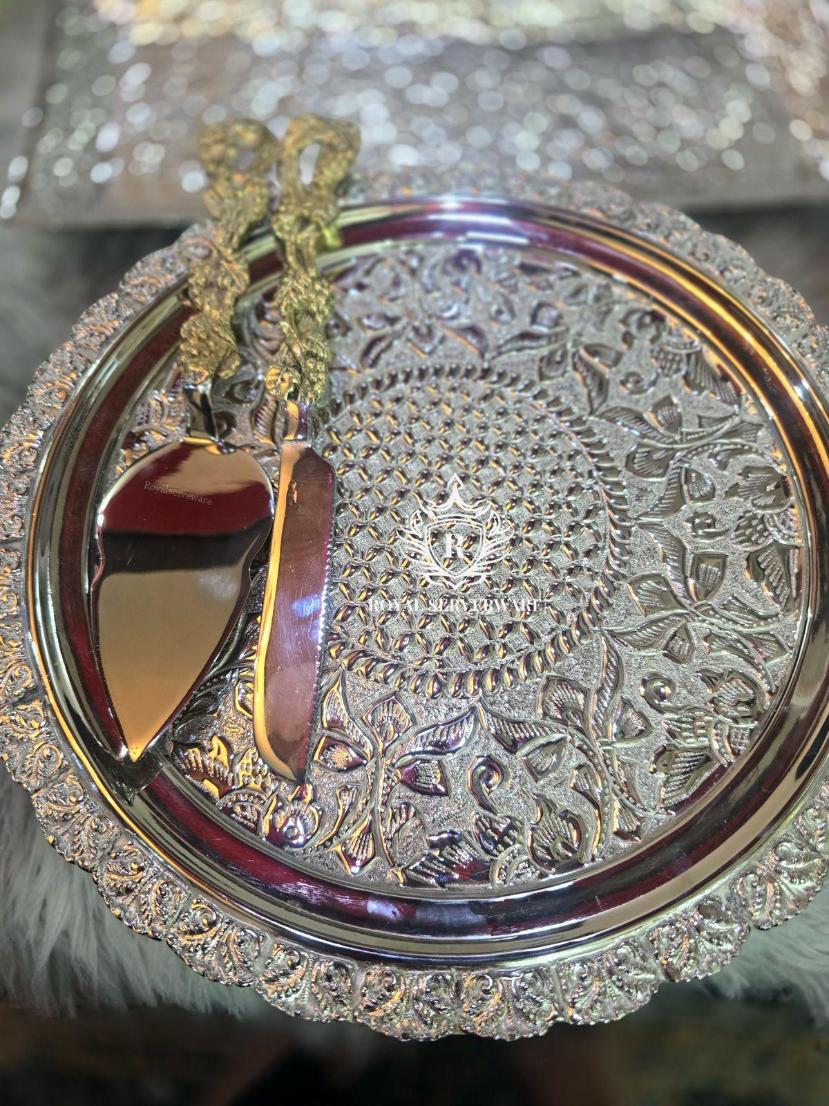 Cake pLatter Brass2 Cake Platter Brass - Image 1