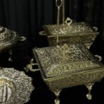 Square cutwork dish brass