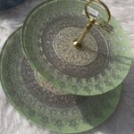 Turkish silverina pastry platter