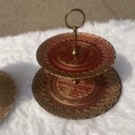 Turkish glass pastry platter