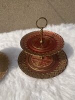 Turkish glass pastry platter