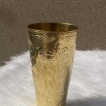 Brass kalamkari work glass