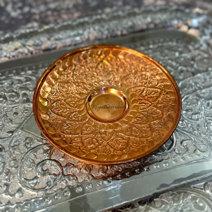 Copper cup & saucer set - Image 2