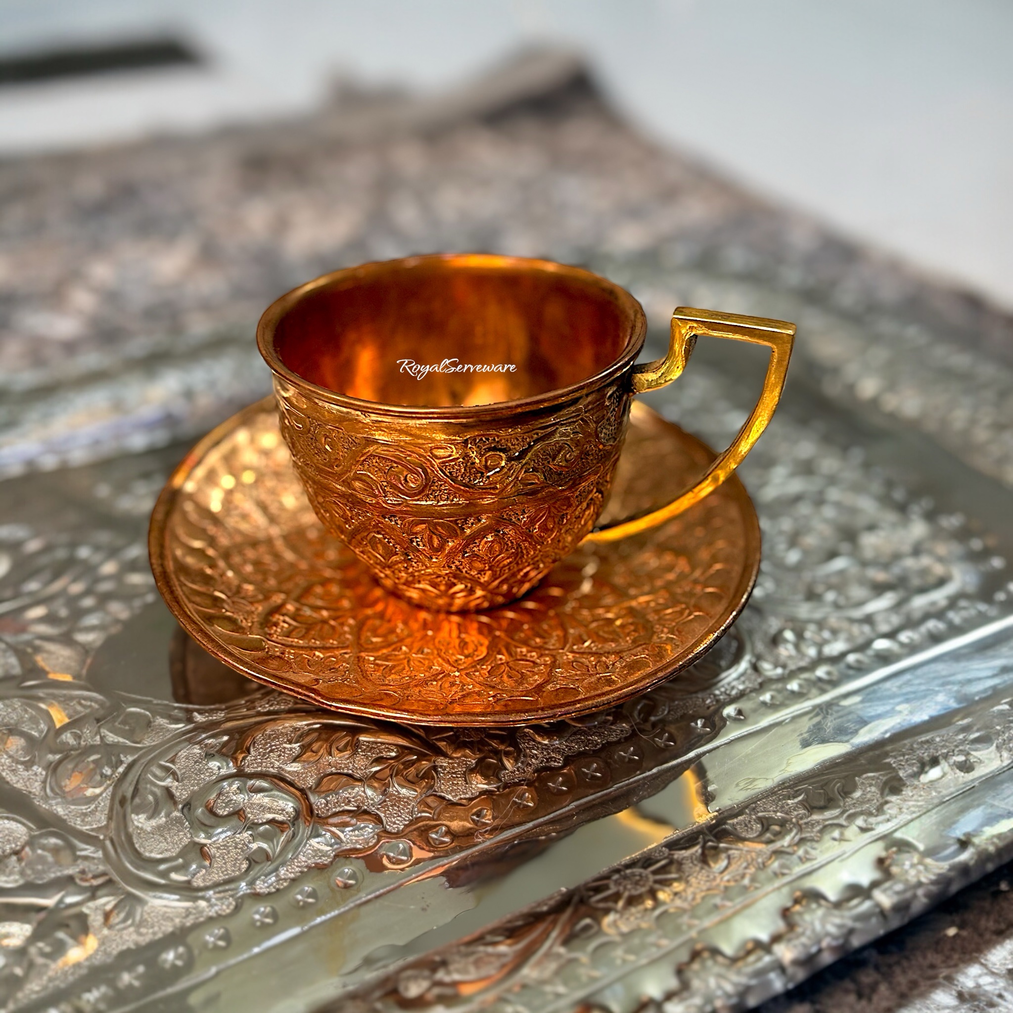 photoroom_20241227_005514 Copper cup & saucer set - Image 1