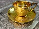 Brass cup & saucer - Image 2