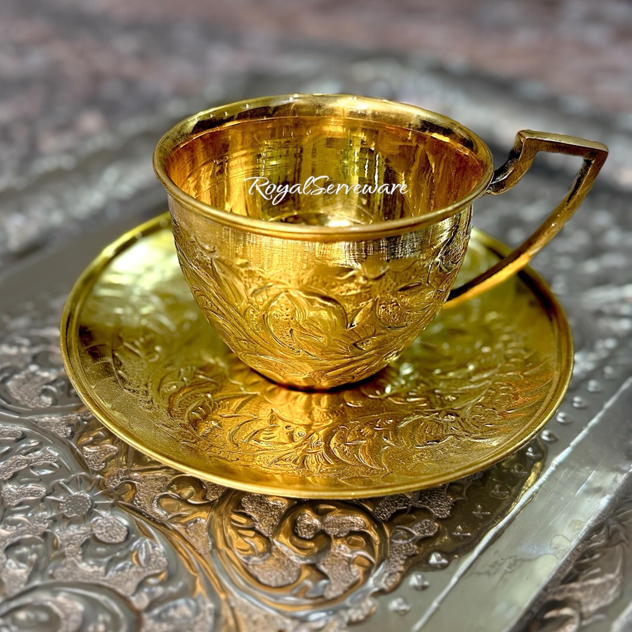 photoroom_20241227_011828 Brass cup & saucer - Image 1