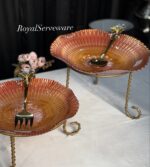 Orange peachy gold platters - Image 3