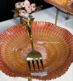 Orange peachy gold platters - Image 4