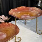 Orange peachy gold platters