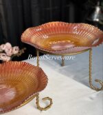 Orange peachy gold platters