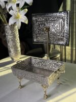 Rectangular cutwork dish silver - Image 2