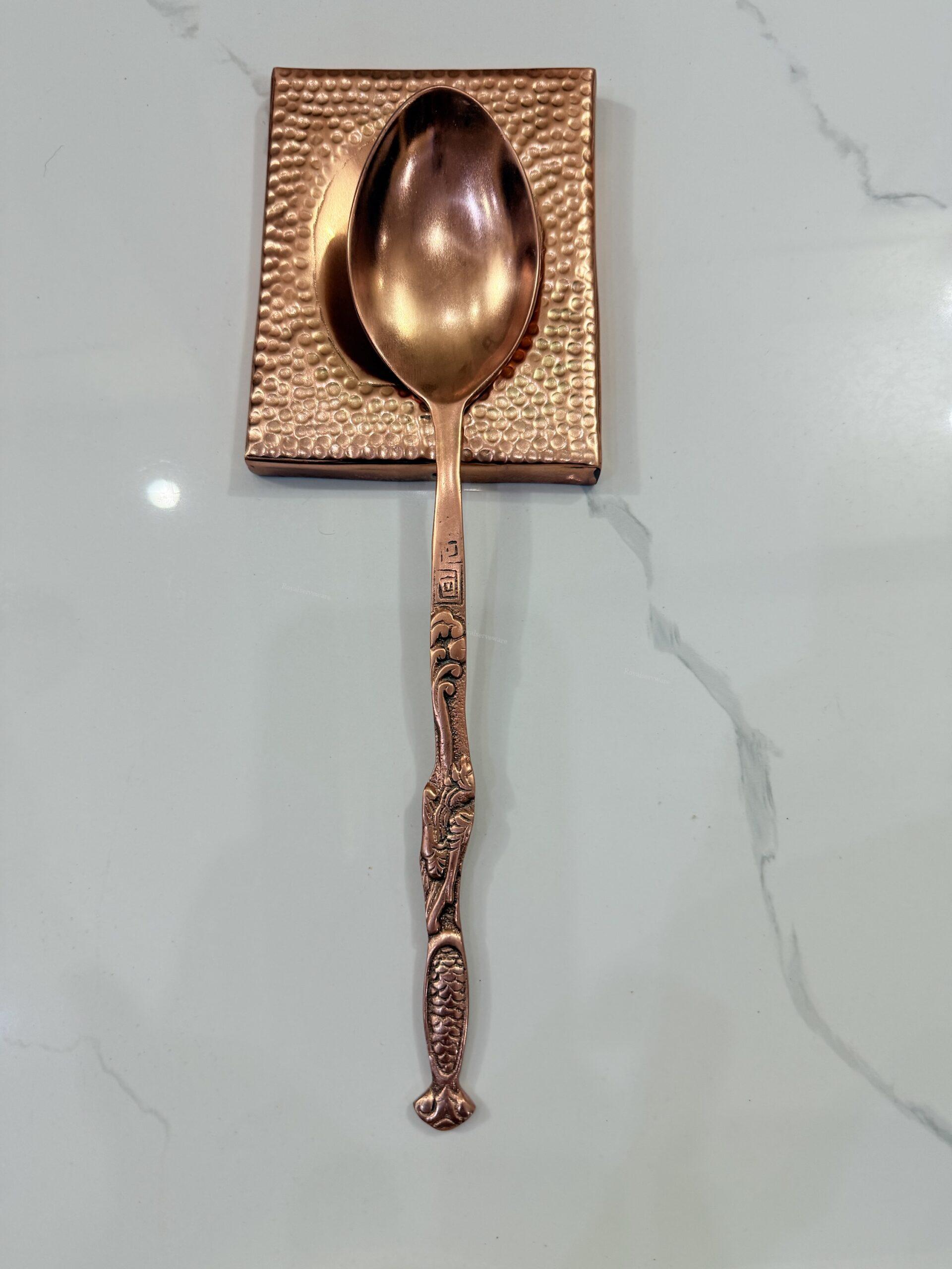 img_8820 Copper spoon with spoon rest - Image 1