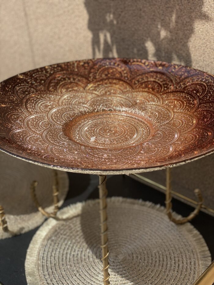 Turkish platter brown gold - Image 2