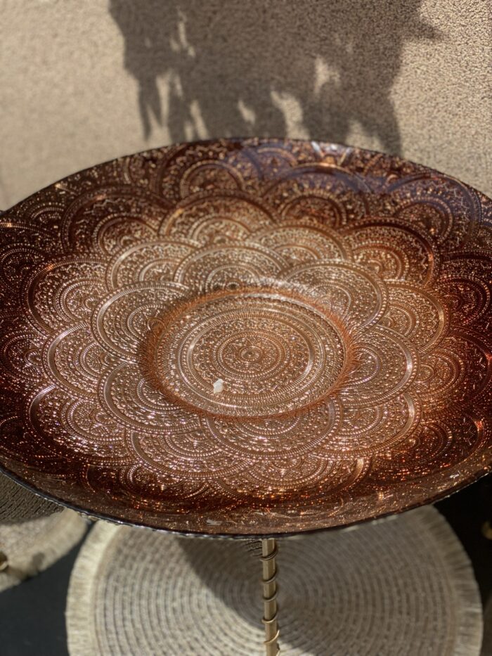 Turkish platter brown gold - Image 1