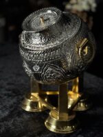 Silver brass nakshi daig - Image 3
