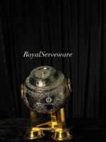Silver brass nakshi daig - Image 4