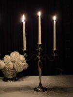 Silver brass candle holder - Image 2