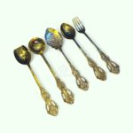 Brass serving spoon set of 5