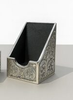 Silver executive desk set 5 pcs - Image 2