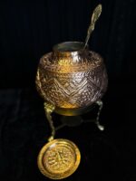 Medium copper daig with spoon - Image 2