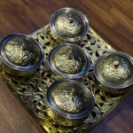 Mini brass handi with brass tray