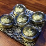 Mini handi dip platter silver brass combo