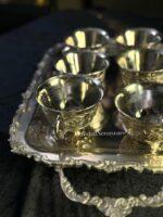 Silver brass cups set of 6 - Image 2