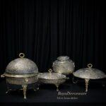 Silver brass set of 4